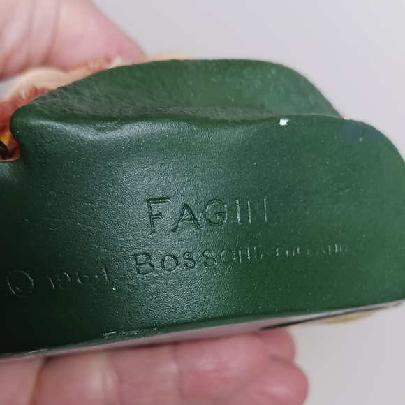 1964 Chalkware Bossons Art FAGIN Head Bust Wall Hang w/ Tag England - Picture 7 of 7